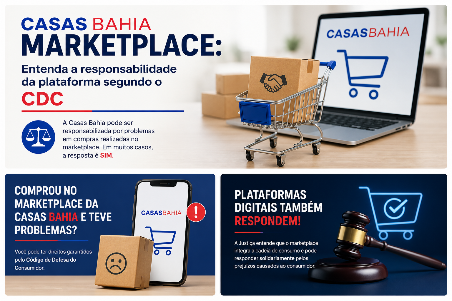 Casas Bahia responsabilidade marketplace CDC